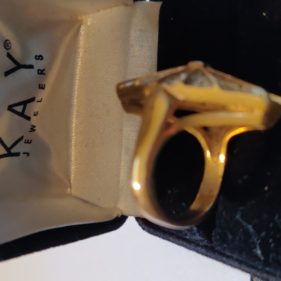 VINTAGE RHINESTONE COCKTAIL RING - Picture 5 of 6